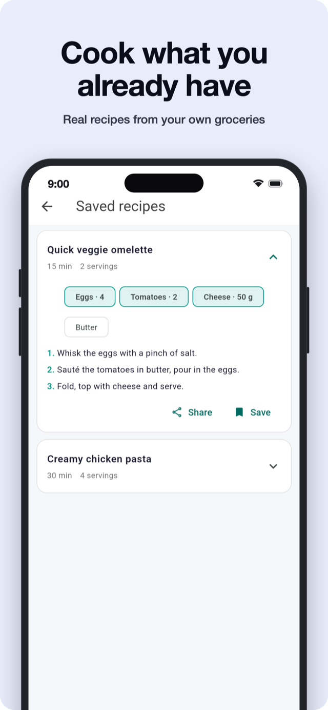 Use-it-up recipe suggestions